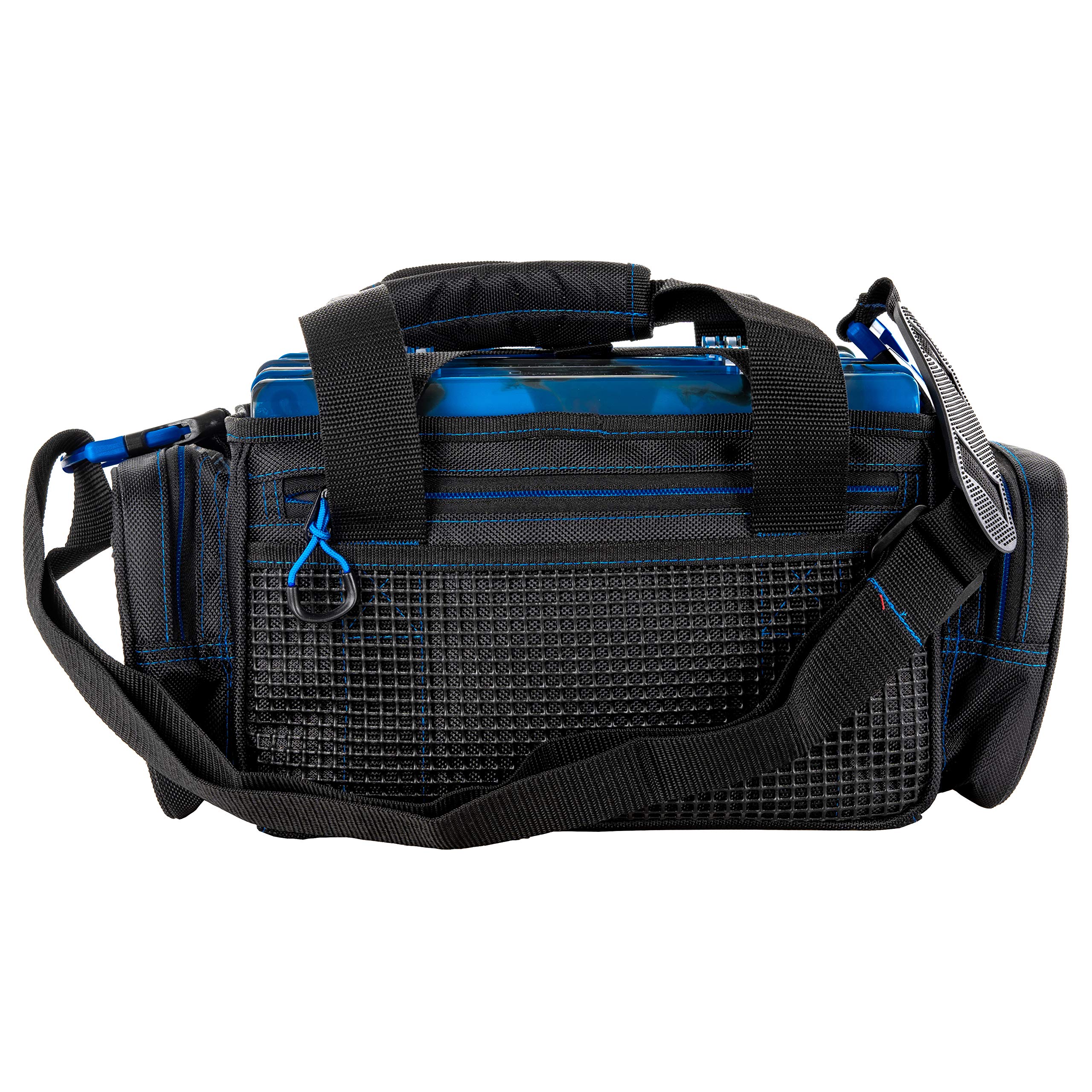 Evolution Outdoor Drift Series Topless Horizontal Fishing Tackle Bag – Waterproof Outdoor Backpack with 5 Removable Tackle Trays, Padded Handle & Adjustable Shoulder Strap, Plier Holder – Perfect for Bass Fishing, Kayak Trips & Beach Angling Adventures
