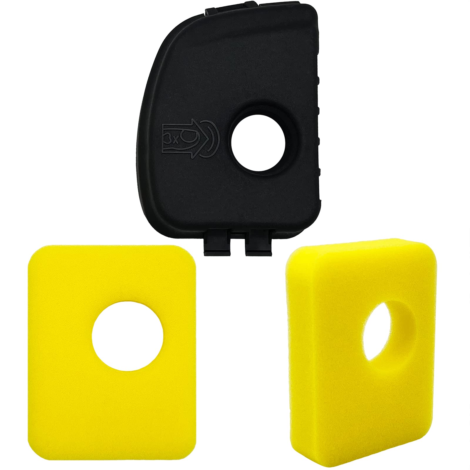 595660 Air Filter Cover & 799579 Replacement Foam Air Filter - 594281 Engine Air Cleaner Cover with 08P502 Foam Filter for Briggs & Stratton Lawn Mowers - Perfect for Lawn Maintenance & Small Engine Protection