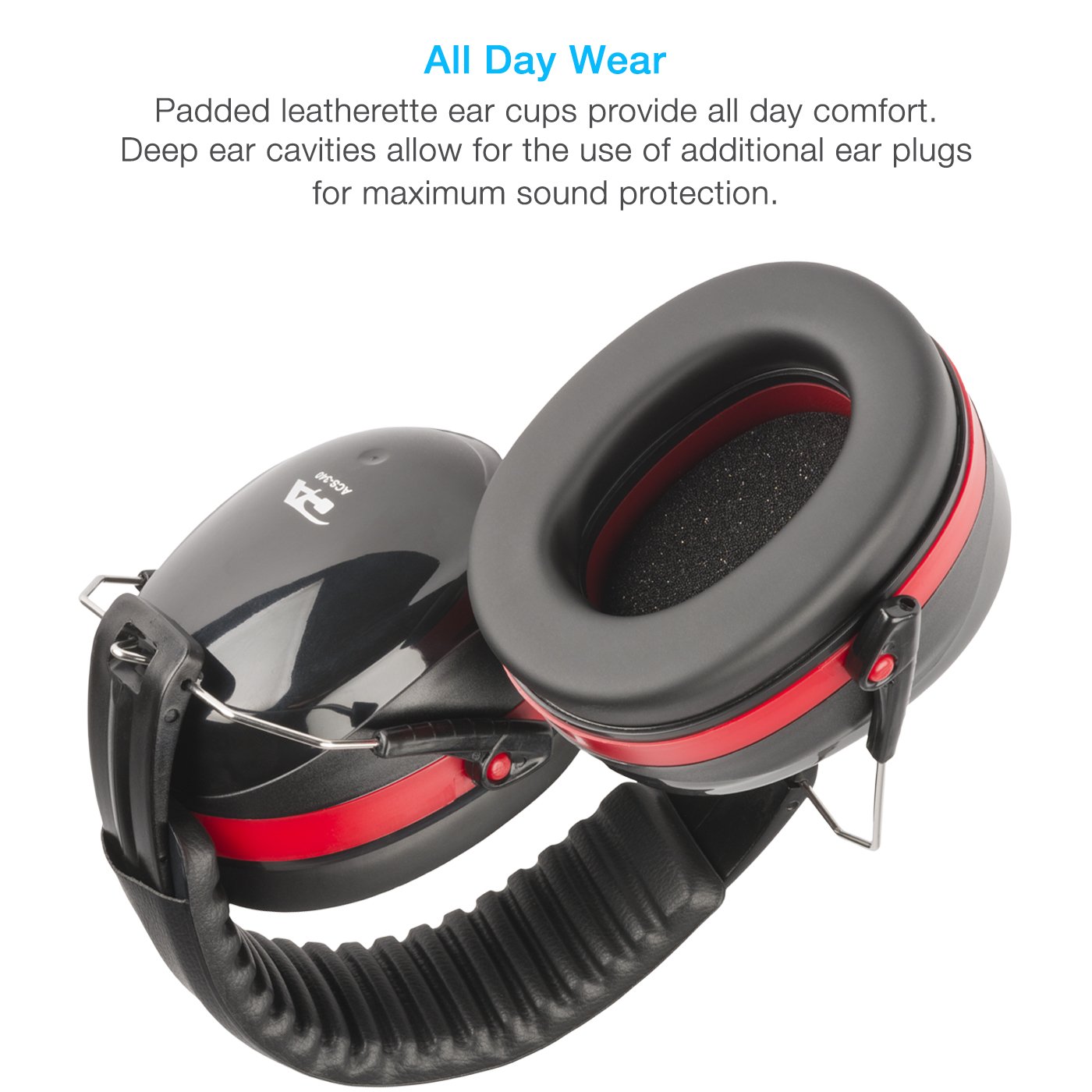 Cyber Acoustics Professional Safety Lightweight Ear Muffs - Hearing Protection & Noise Reduction for Shooting, Construction & Industrial Work