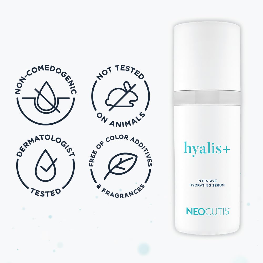 Neocutis Hyalis+ Intensive Hydrating Serum for Face | Anti-Aging, Oil-Free Moisturizer | Reduces Wrinkles & Fine Lines | Day & Night Skincare Routine