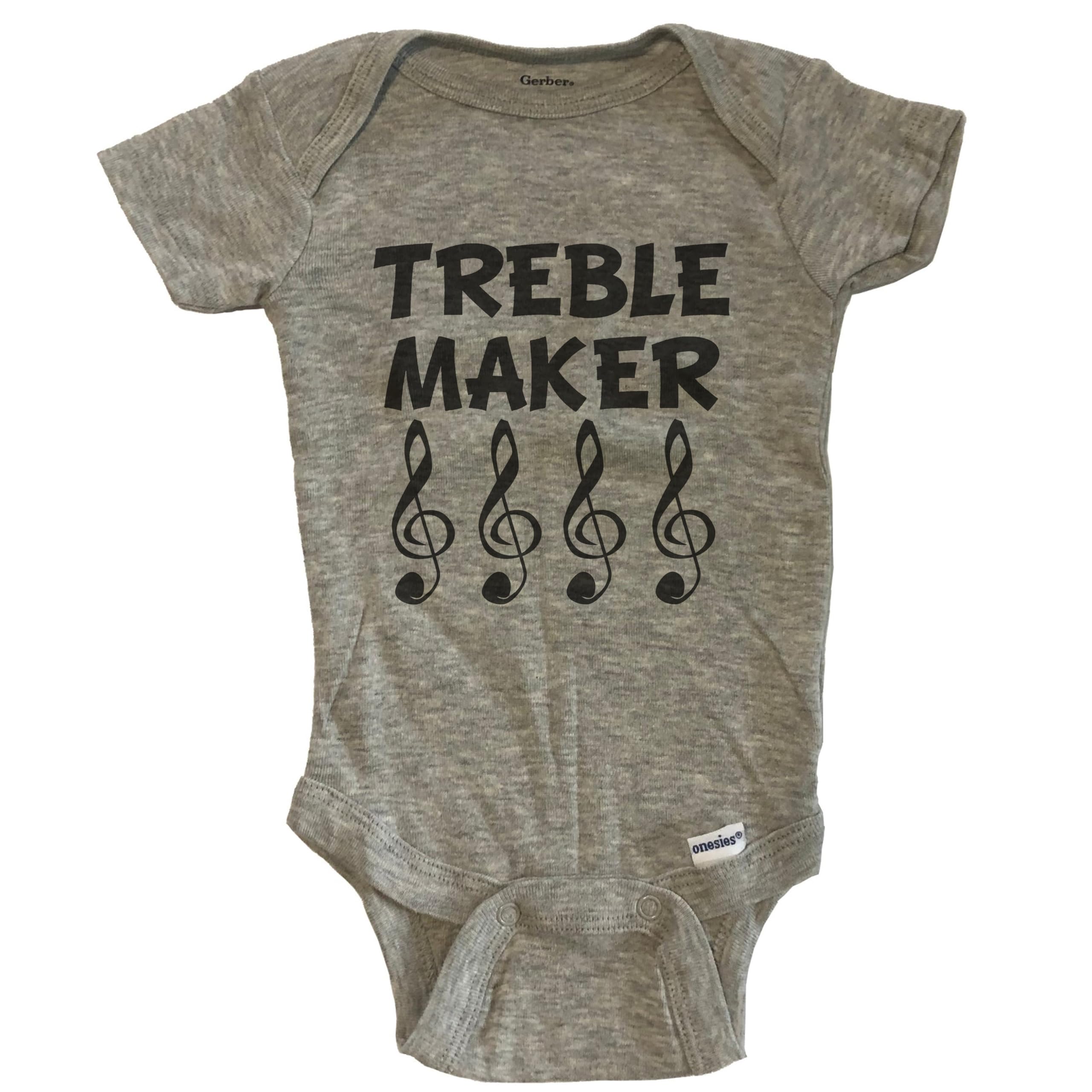 Funny Music Baby Bodysuit - 100% Cotton Treble Maker Infant Onesie for Newborns & Toddlers - Perfect for Music Lovers, Concerts & Photo Shoots
