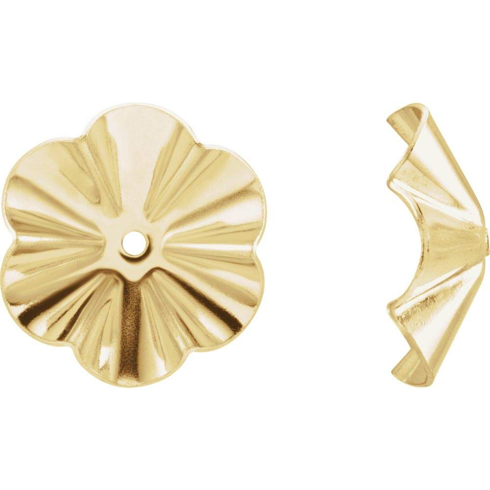 9mm OD Buttercup Earring Jackets - Elegant Gold Plated Flower Stud Earrings for Women | Perfect for Weddings, Parties & Everyday Wear
