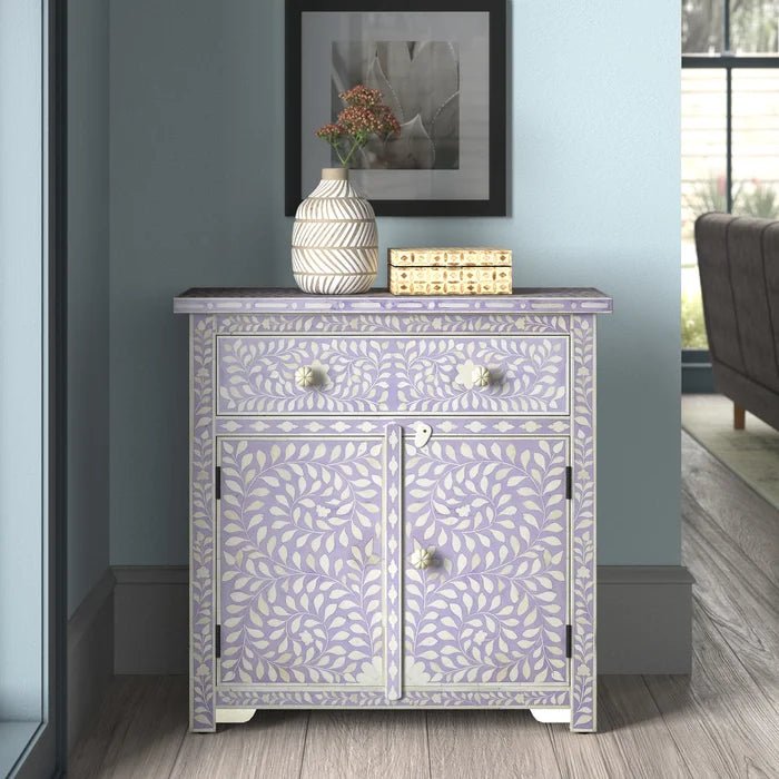 Exclusive Handmade Floral Inlay Kitchen Cabinet - Elegant Wooden Cabinet Door for Modern & Traditional Kitchens - Perfect for Home Renovation & Interior Design