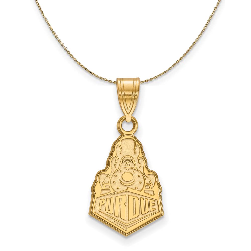 14k Yellow Gold Purdue University Logo Pendant Necklace - Perfect for Graduation Gifts, Alumni Pride & School Spirit Jewelry