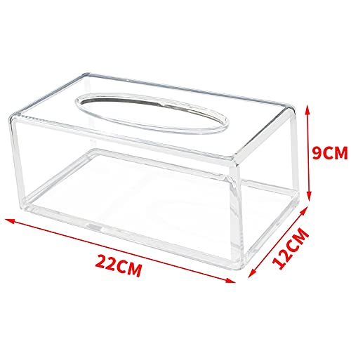 Premium Clear Acrylic Tissue Box Holder - Stylish Napkin Dispenser for Home, Office & Hotel Use - Durable Transparent Storage Rack for Tissues & Paper Napkins - Perfect for Living Room, Kitchen, Bathroom & Guest Rooms