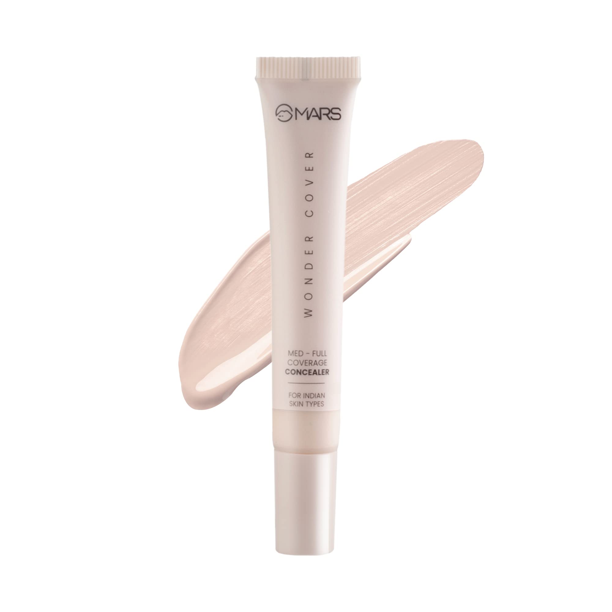 MARS Wonder Cover Liquid Concealer - Creaseproof, Easy to Blend Face Makeup (12ml, Shade 01) | Perfect for Dark Circles, Blemishes & Everyday Wear