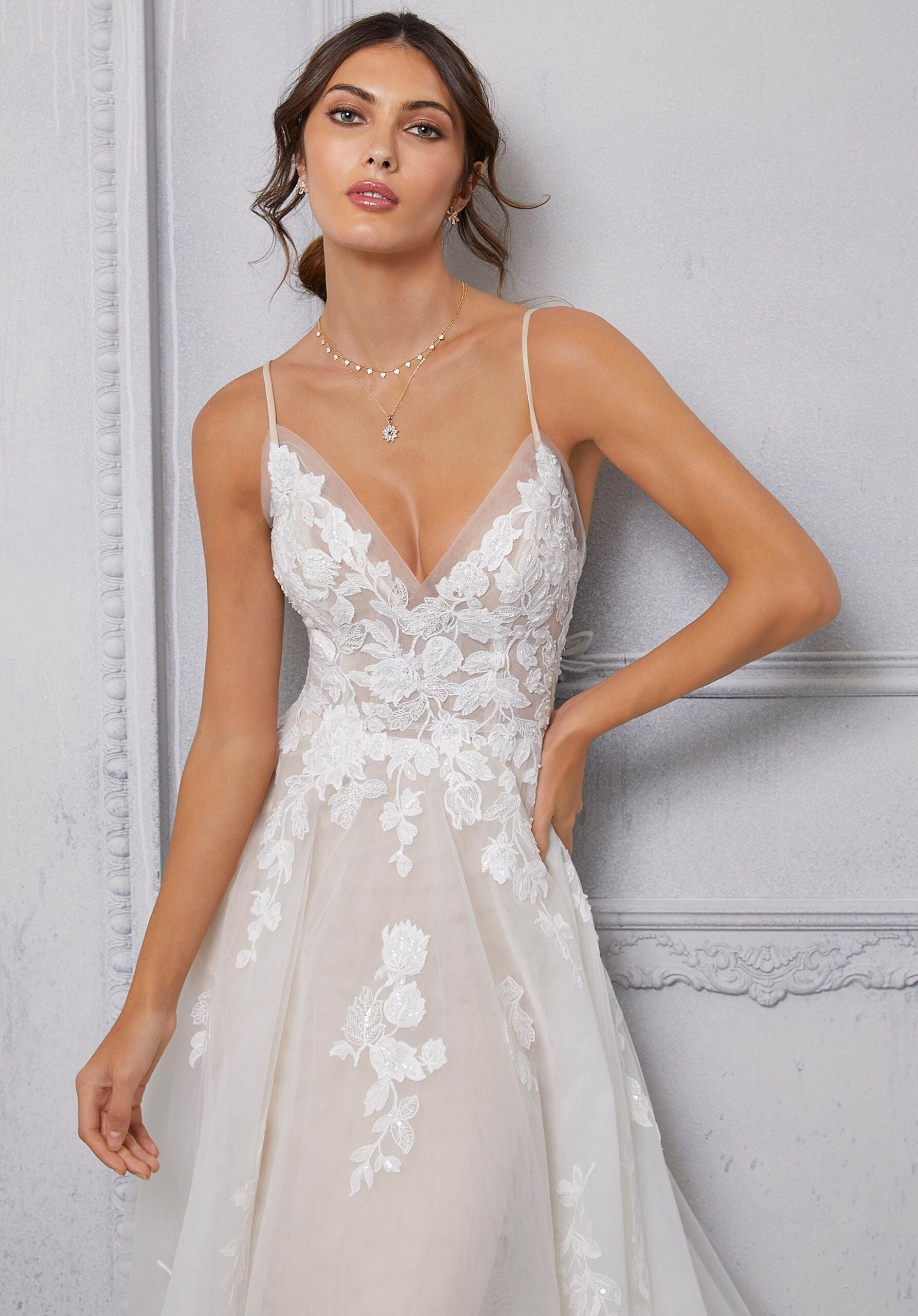 Morilee Carita 5925 Wedding Dress - Elegant A-Line Lace Gown for Brides | Perfect for Church Ceremonies, Beach Weddings & Formal Receptions