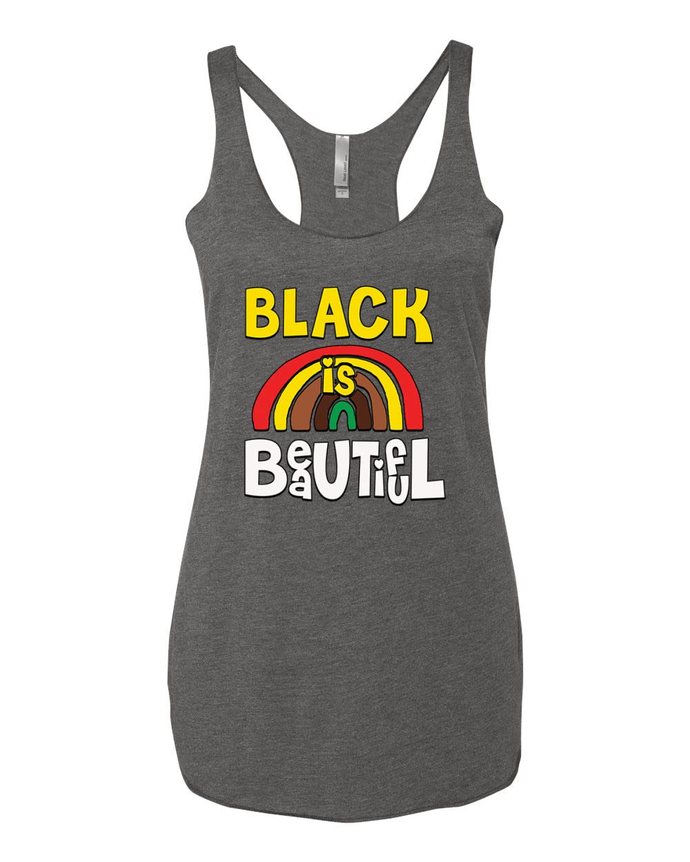 Black is Beautiful Black Pride Tri-Blend Racerback Tank Top - Soft & Comfortable Women's Workout Top for Gym, Yoga & Casual Wear