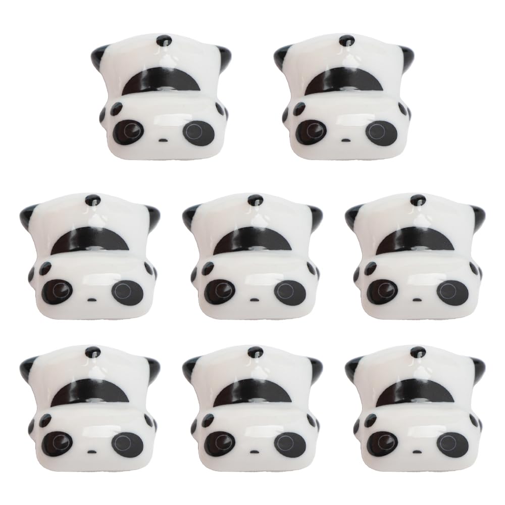 8Pcs Panda Chopsticks Holder Set - Ceramic Chopsticks Stand with Cute Panda Pattern, Spoon Fork Knife Organizer - Perfect for Asian Dining, Sushi Nights & Kitchen Decor