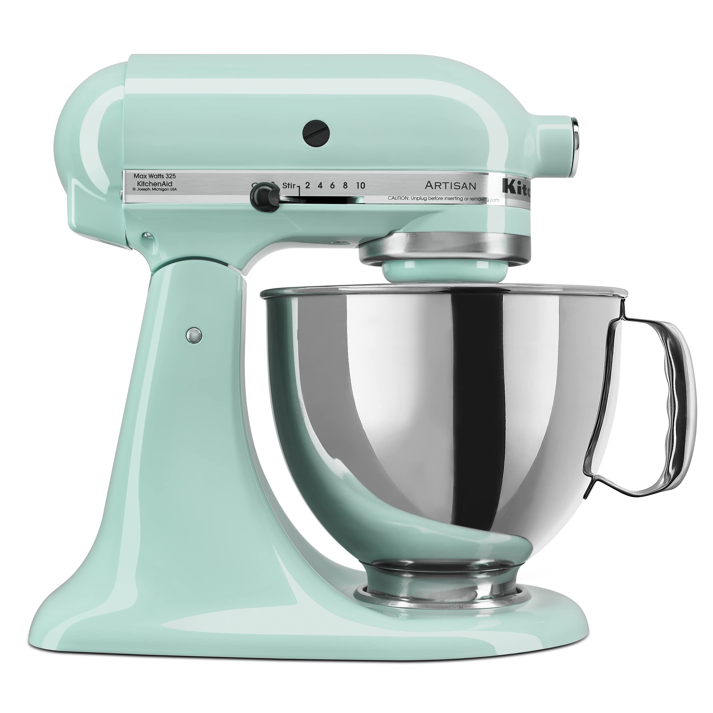 KitchenAid KSM150PSIC Artisan Series 5-Quart Stand Mixer with Pouring Shield - Ice Blue | Professional Baking Mixer for Cakes, Cookies & Bread Dough | Perfect for Home Bakers & Kitchen Enthusiasts
