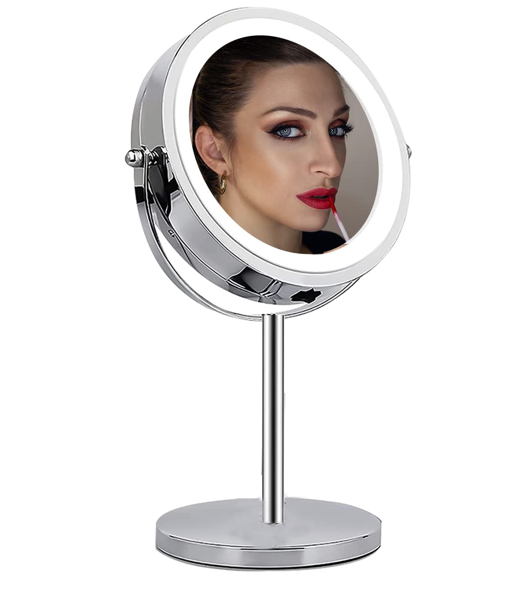 10X Magnifying Vanity Mirror with LED Lights - 7