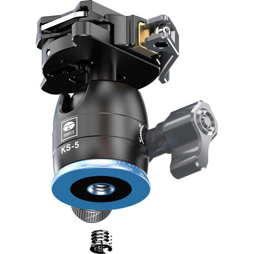 SIRUI KS 5 Friction Adjustable Low Gravity Ball Head - Professional Camera Tripod Head for DSLR & Mirrorless Cameras - Perfect for Landscape, Wildlife & Travel Photography
