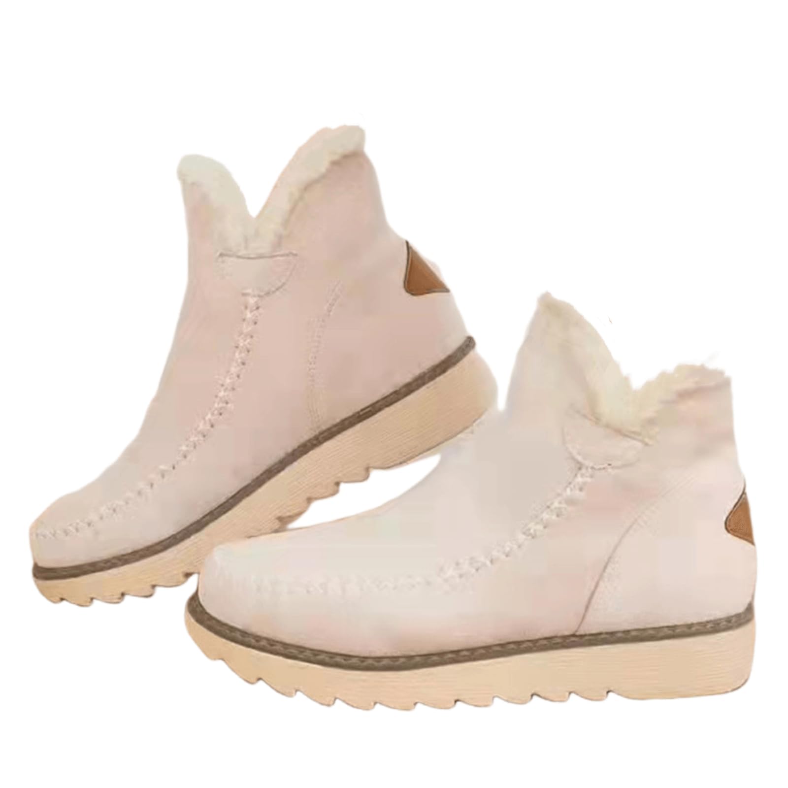 Ladmiple Women's Winter Boots 2024 - Warm Fur Lined Snow Ankle Boots, Slip On Waterproof Short Booties for Outdoor Walking & Snowy Weather - Perfect for Hiking, Commuting and Cold Winter Fashion