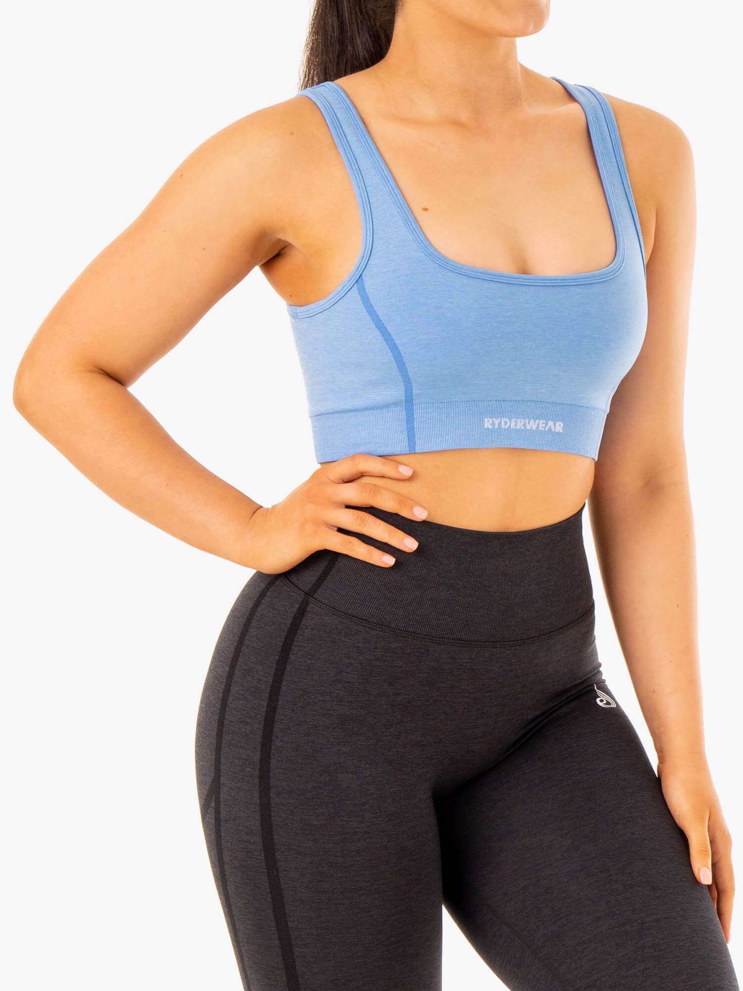 High Support Seamless Sports Bra for Women - Comfortable & Breathable Workout Top - Perfect for Yoga, Running & Gym - Blue
