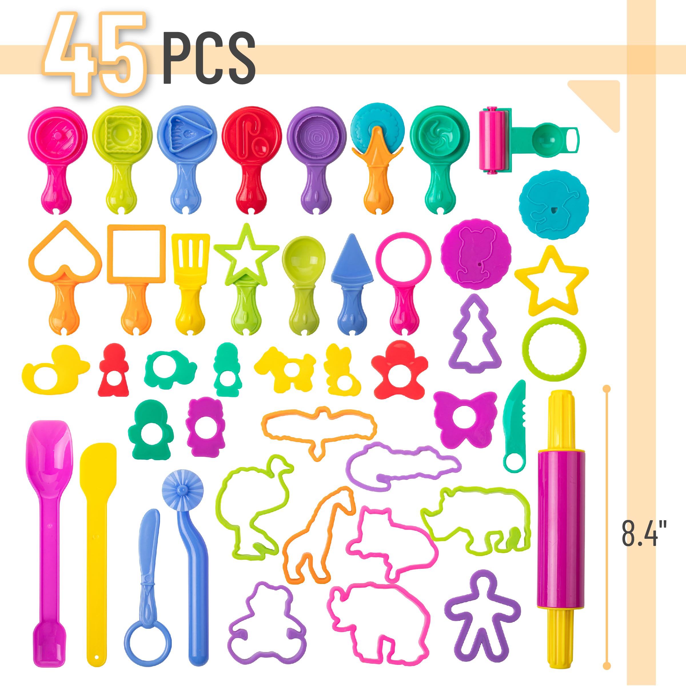 **Mr. Pen 45-Piece Play Dough Tools Kit for Kids – Playdough Molds, Cutters & Accessories – Creative Fun for Arts, Crafts & Sensory Play**