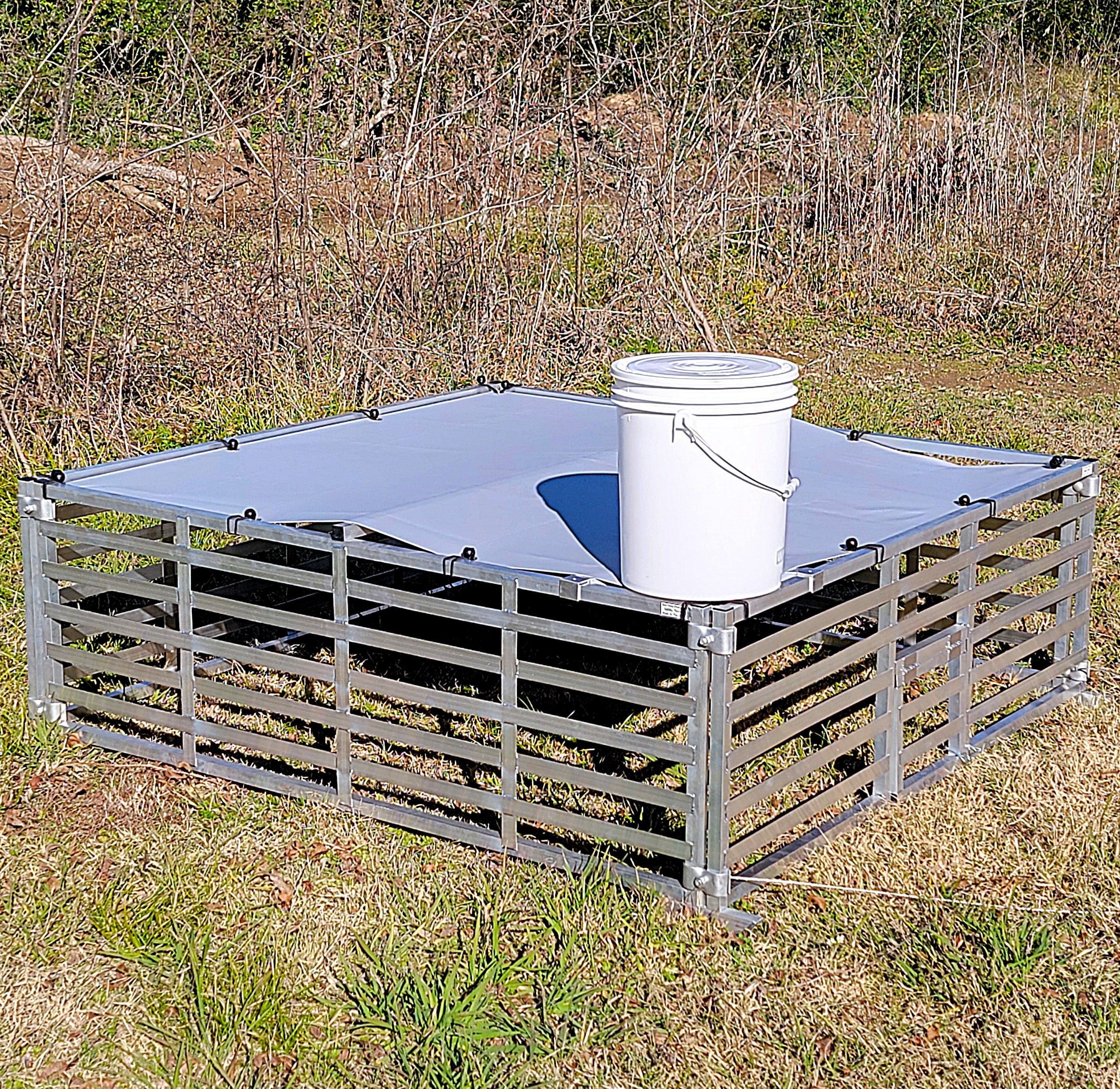 Rite Farm 5'x5' Aluminum Mobile Chicken Tractor Coop for Broilers & Poultry - Portable Poultry Pen for Free-Range Farming, Backyard Chicken Raising & Meat Bird Production