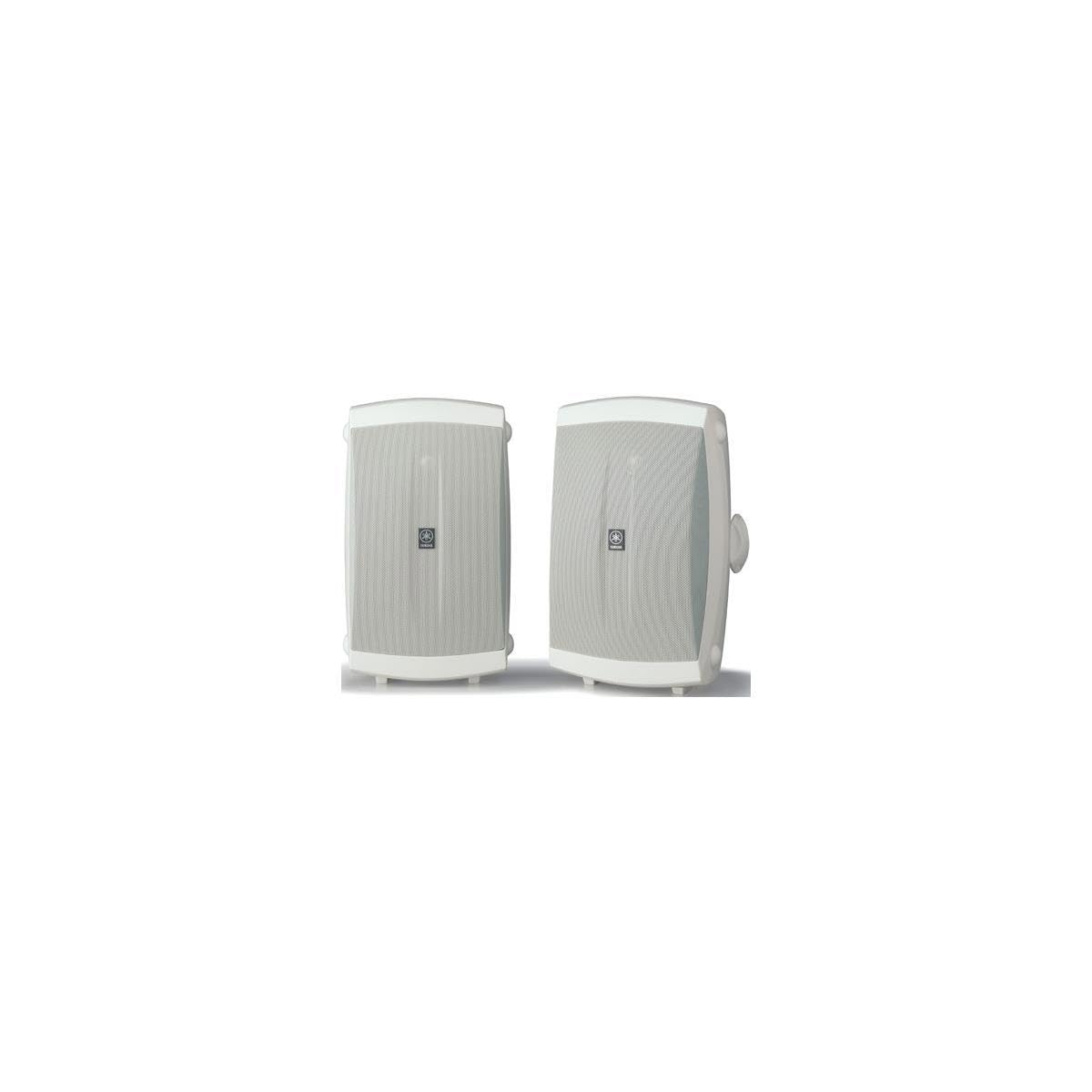 YAMAHA NS-AW350W White All-Weather Indoor Outdoor 2-Way Speakers (Pair) - Perfect for Patio, Poolside, and Backyard Entertainment Systems