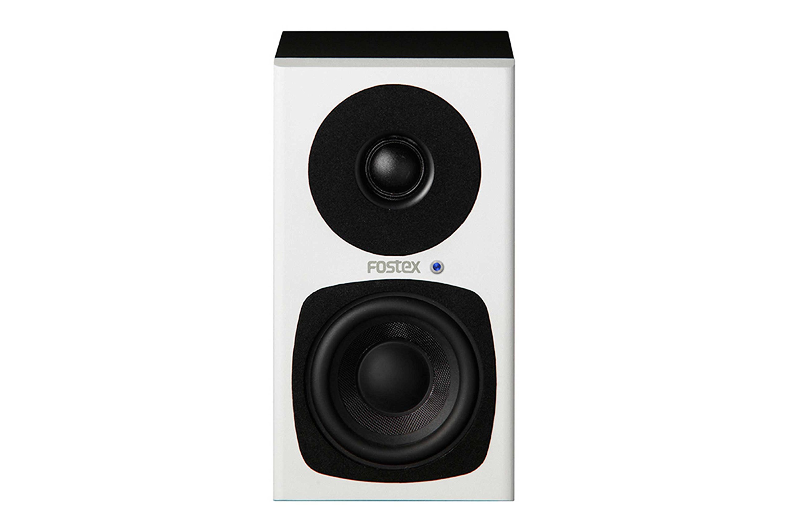 Fostex PM0.3H-W 3 Inch 2-Way 30W Active Studio Monitor Speakers (White) - Perfect for Home Recording, Podcasting & Music Production