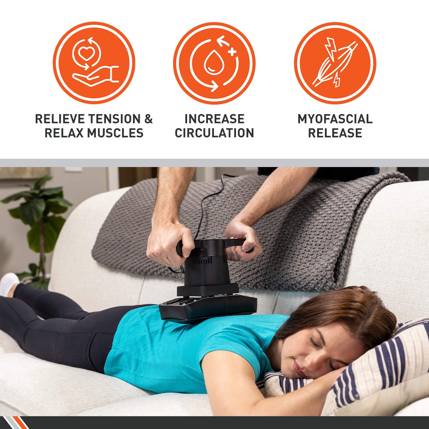 Body Sport Therapeutic Dual Speed Professional Vibrating Massager for Pain Relief & Muscle Recovery – High-Powered Deep Tissue Massager for Back, Neck, Shoulders – Perfect for Athletes, Office Workers & Post-Workout Recovery