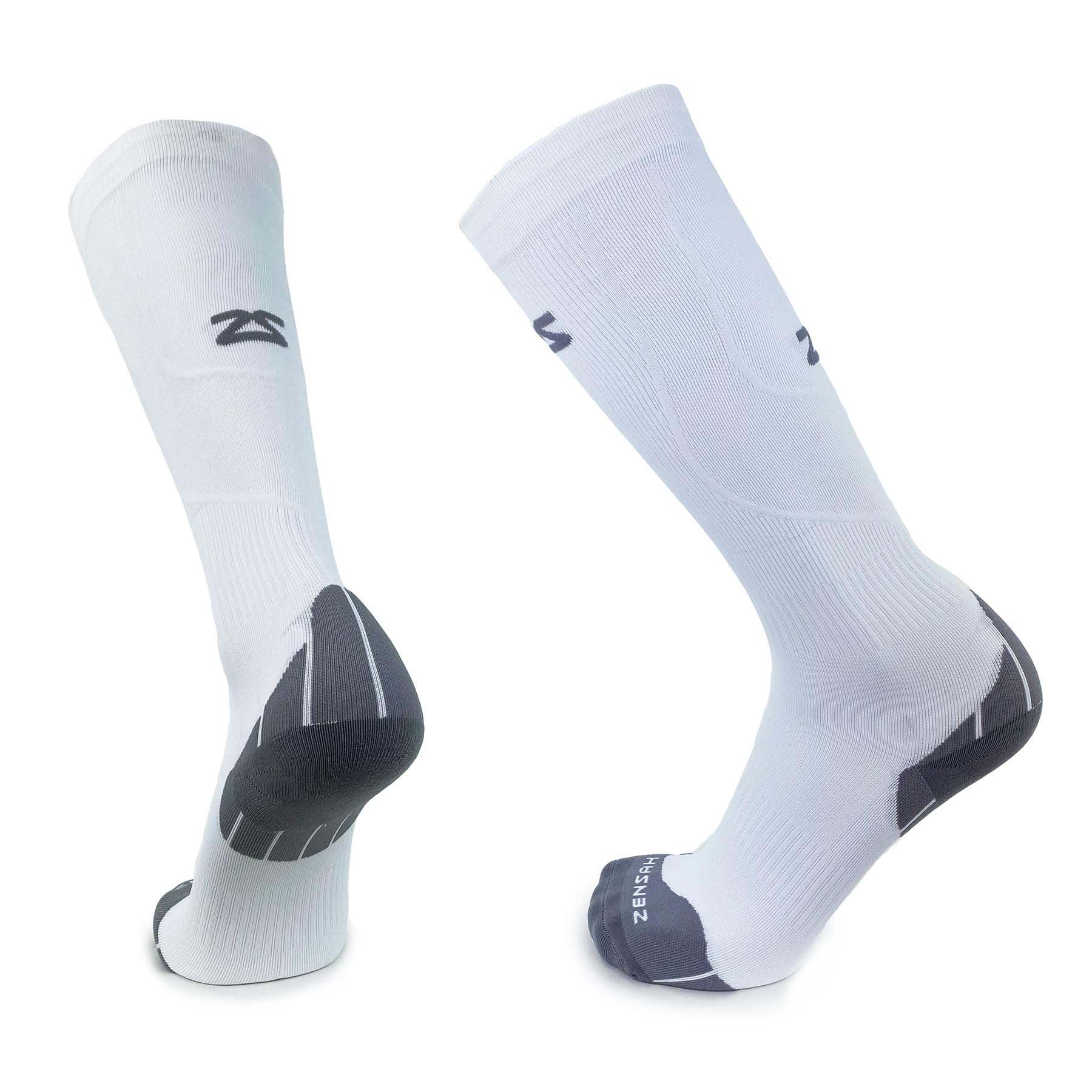 Zensah Tech+ Compression Socks - Best Knee High Running Socks for Men & Women - Athletic Support for Sports, Running, Travel - Made in Italy - Perfect for Marathon Training & Long Flights