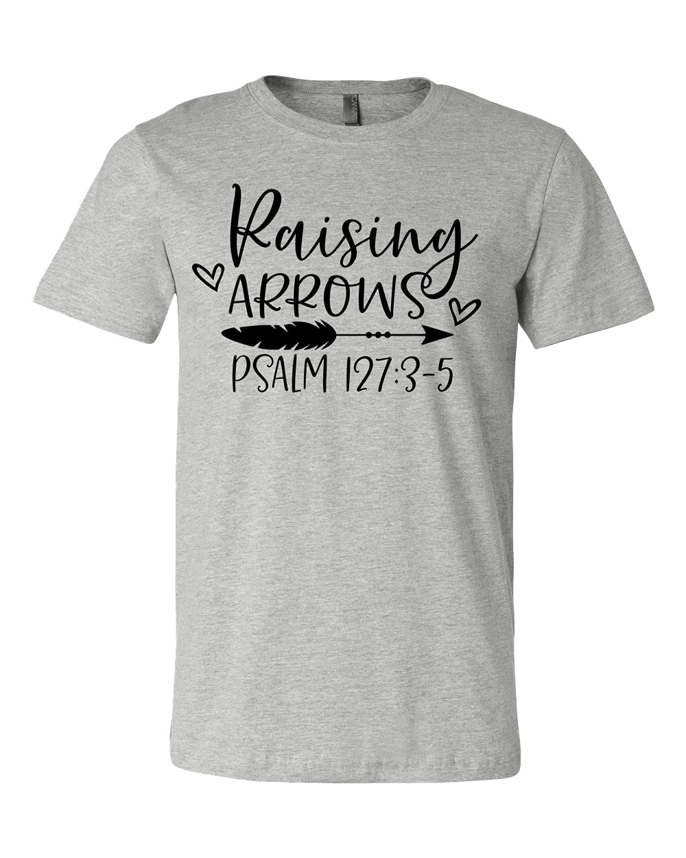 Best Christian T-Shirts - Raising Arrows Psalm 127:3-5 Faith Shirt, Jesus Tee, Religious Apparel with Bible Quotes | Church Wear, Family Worship & Christian Events