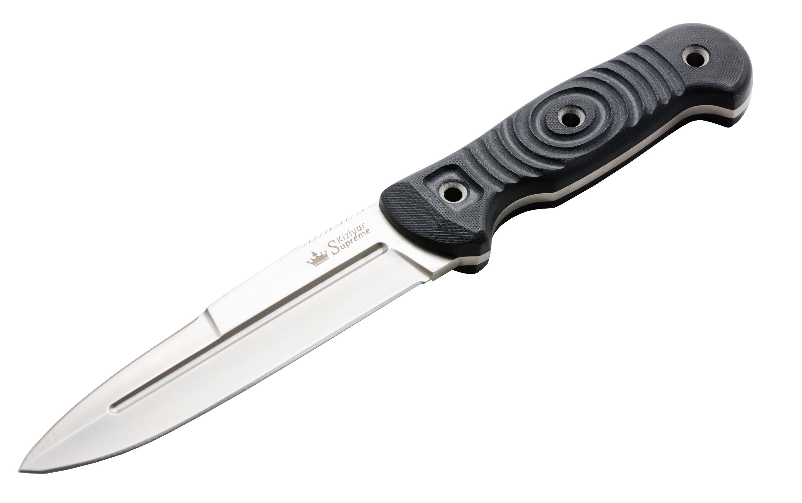 Kizlyar KK0024 Legion D2 Russian Made Tactical Knife - Satin Finish, Fixed Blade, High Carbon Steel - Perfect for Outdoor Survival, Hunting & Camping