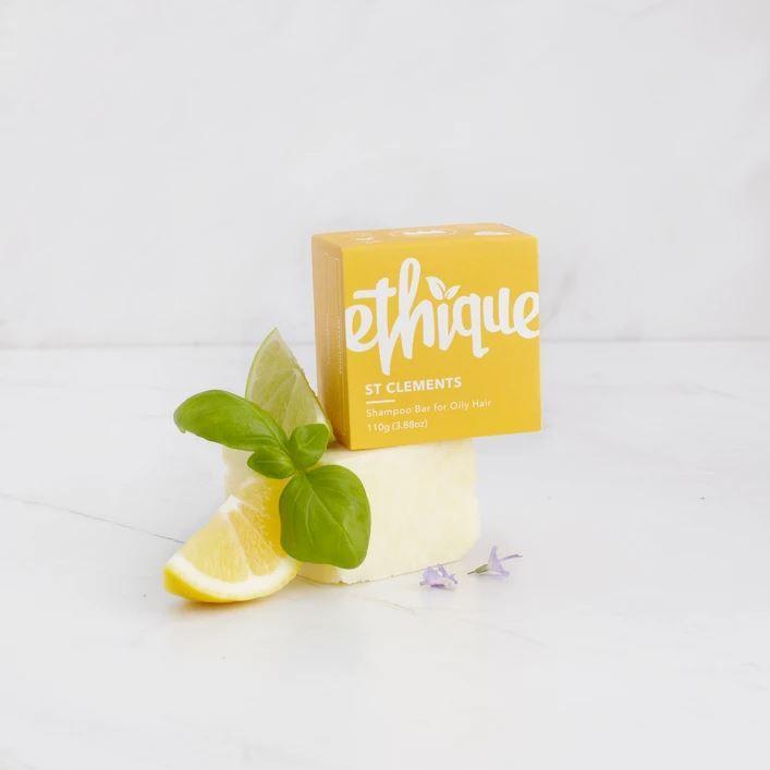 Ethique Solid Shampoo Bar for Oily Hair - St. Clements Scent | Natural, Vegan & Plastic-Free Hair Care | Perfect for Travel, Gym & Eco-Friendly Showers
