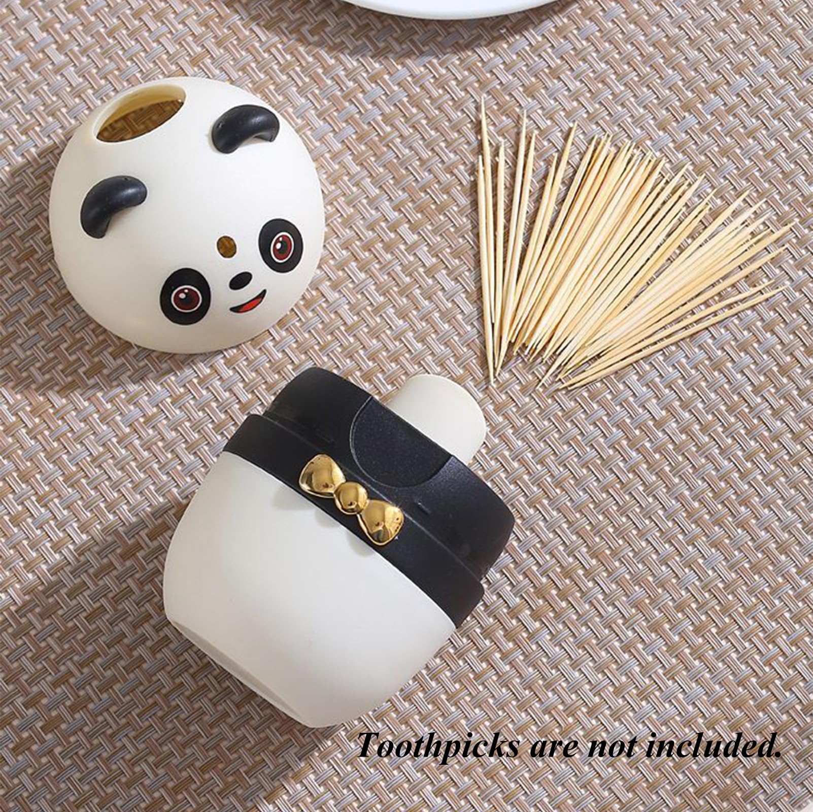 Automatic Cute Panda Toothpick Dispenser Holder - Thickened Novelty Toothpicks Container for Kitchen, Restaurant & Hotel Use - Sturdy Safe Portable Toothpick Storage Box - Perfect for Dining Tables, Parties, and Home Decor