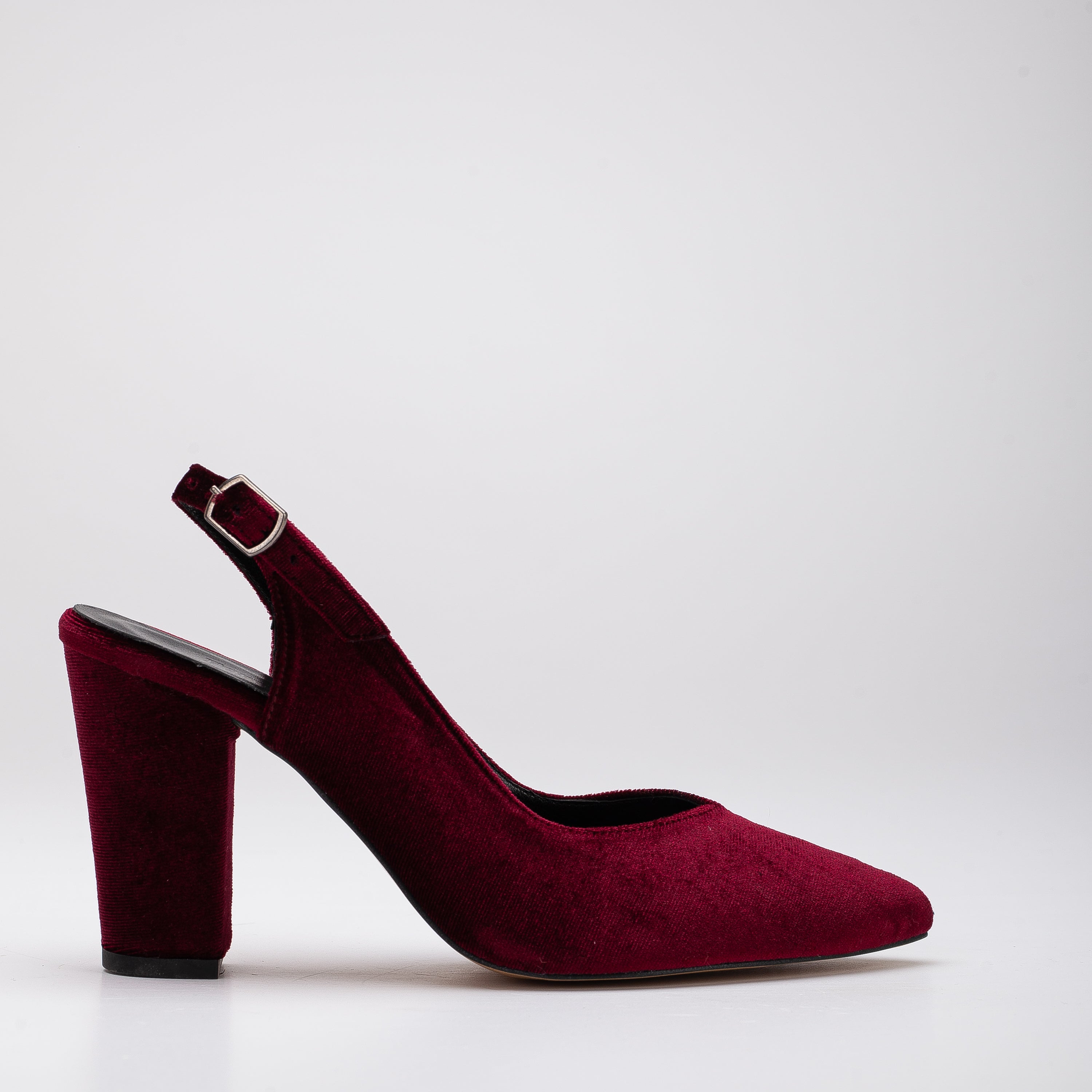 Emma Burgundy Slingback Shoes - Women's Comfortable Heels for Work & Party | Elegant Dress Pumps for Office, Wedding & Special Occasions