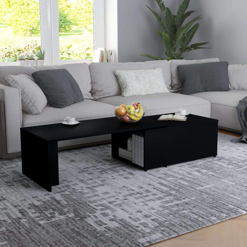 Expandable Coffee Table with Hidden Storage - Modern Narrow End Table for Living Room, Office & Bedroom - 59.1