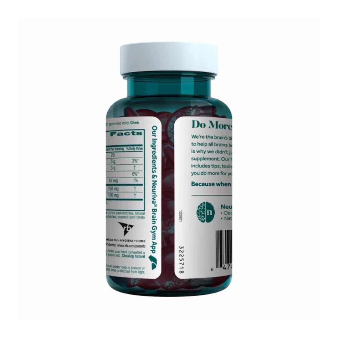 Neuriva Original Brain Health Support Strawberry Gummies - 50 Count (Pack of 3) with Phosphatidylserine & Decaffeinated Coffee Cherry - Clinically Proven Cognitive Supplement for Focus, Memory & Mental Clarity - Perfect for Students, Professionals & Daily Wellness