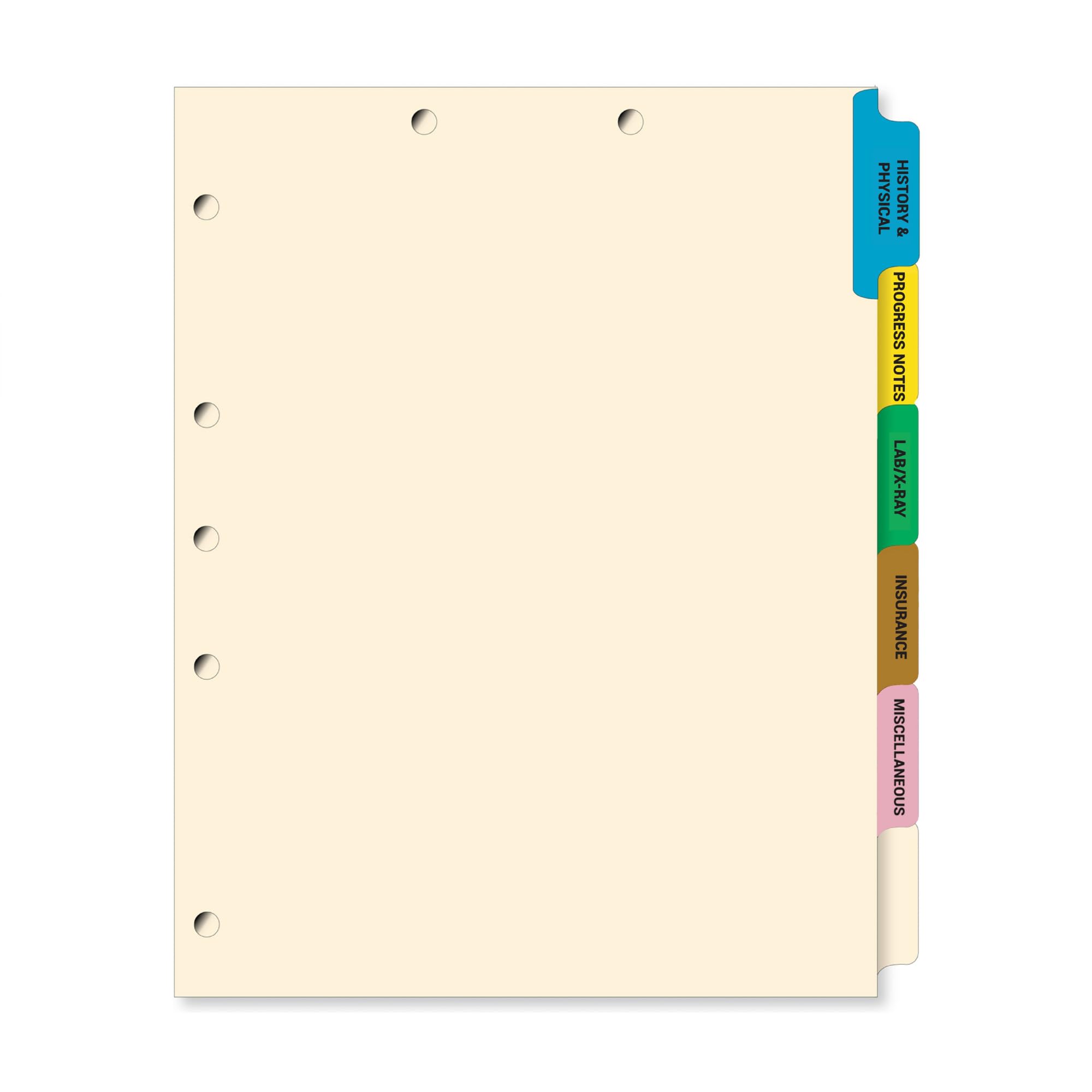65 Sets of 6 Popular Healthcare Index Tabs - 9