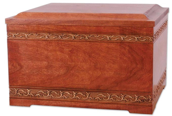 Handcrafted Cherry Wood Memory Chest with Exquisite Sculpture Art Carving - Perfect for Home Decor, Jewelry Storage & Wedding Gift