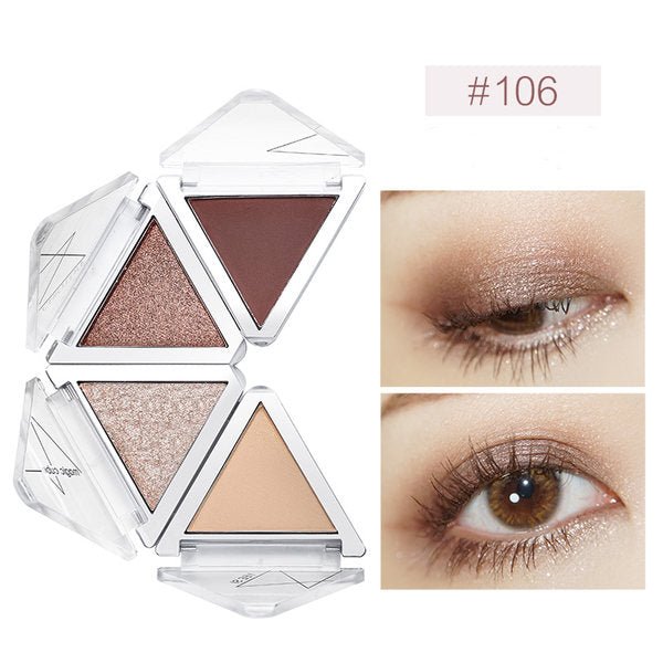 CHIOTURE 4 Color Glitter Eyeshadow Palette - Long Lasting, Highly Pigmented Makeup for Party, Halloween & Special Occasions