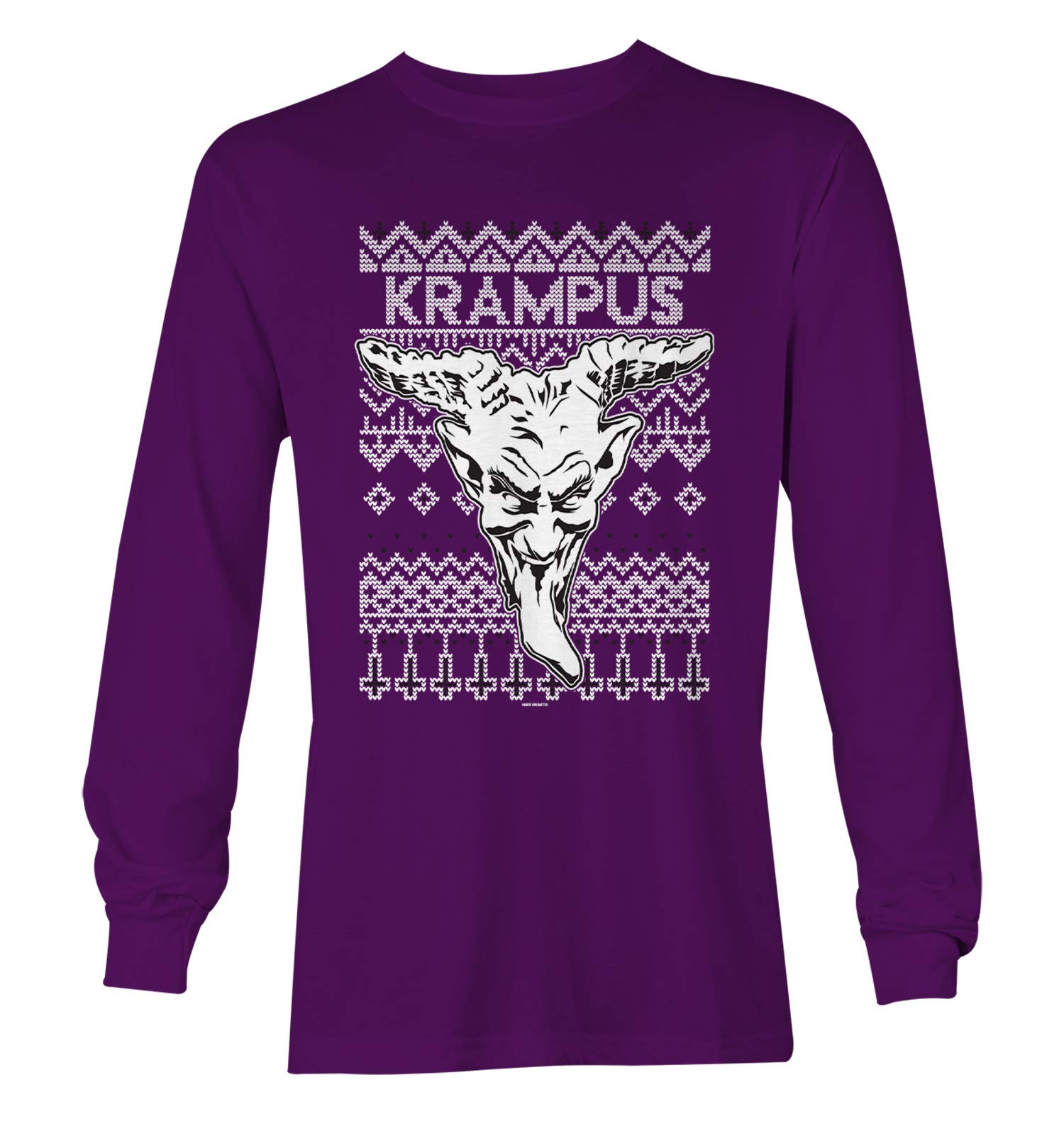 Haase Unlimited Krampus Evil Ugly Christmas Shirt - Unisex Long Sleeve Tee for Holiday Parties & Festive Gift Giving