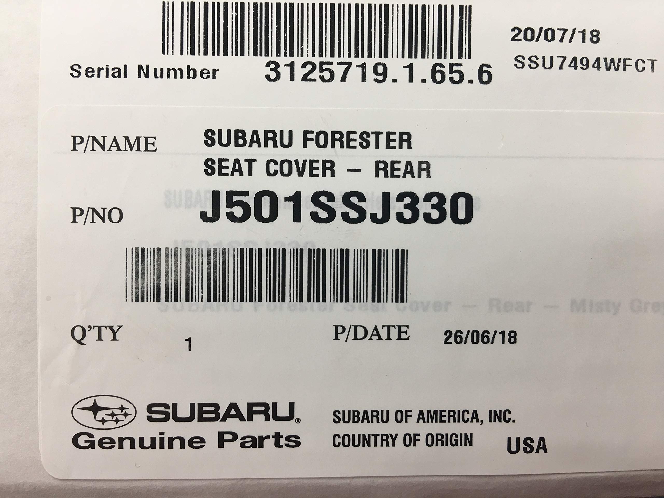 Genuine OEM Subaru Rear Polyester Bench Seat Cover for 2019-2024 Forester F411SSJ011 - Waterproof & Durable Protection for Pets, Kids, and Spills - Perfect for Road Trips, Camping, and Daily Commute
