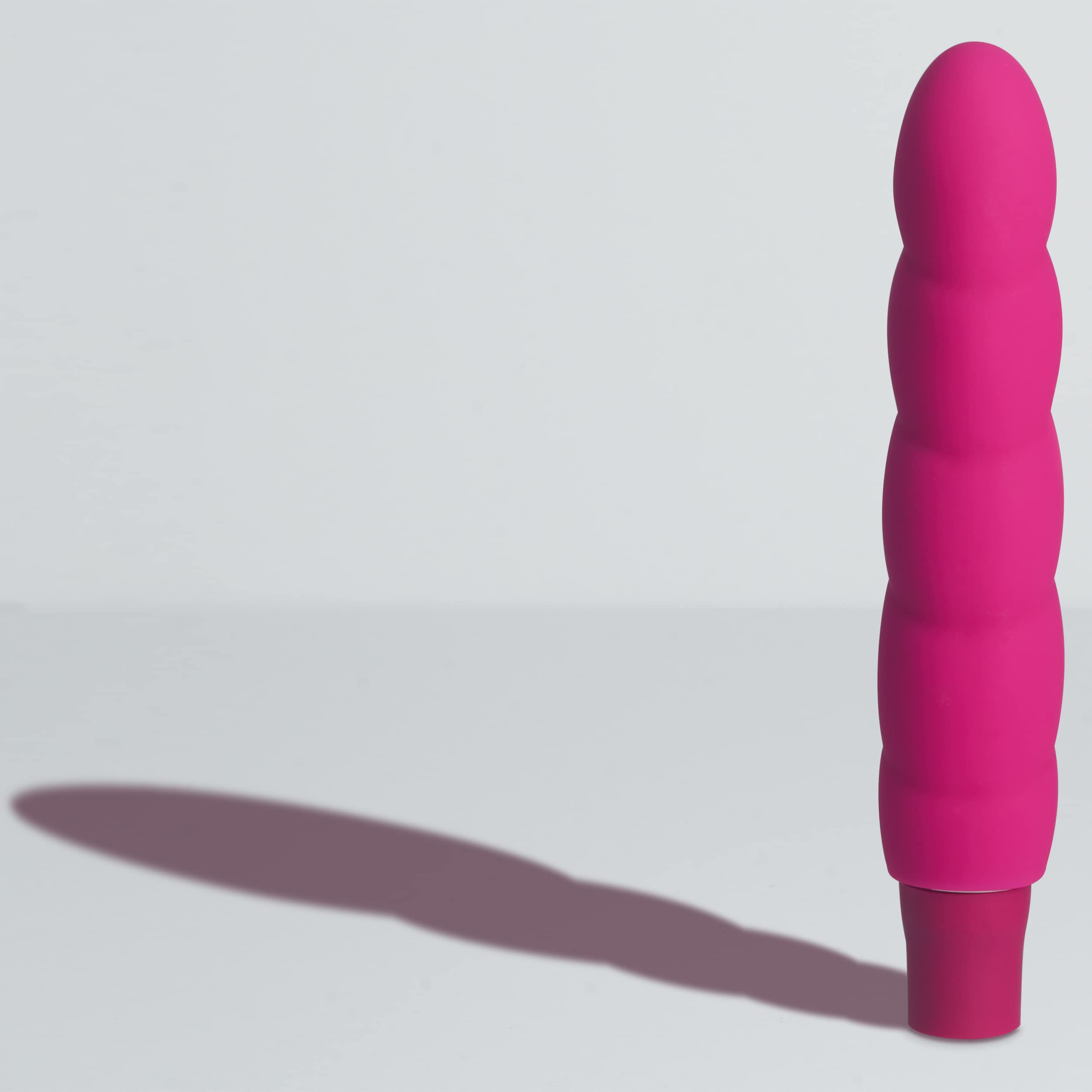 Blush Novelties Luxe Anastasia - 6.5 Inch 10-Speed Vibrating Spiral Platinum Silicone AA Battery Powered Vibrator - Ribbed Stimulator for G-Spot & Clitoral Pleasure - IPX7 Waterproof Sex Toy for Women & Couples - Pink - Perfect for Shower Play & Sensual Massage