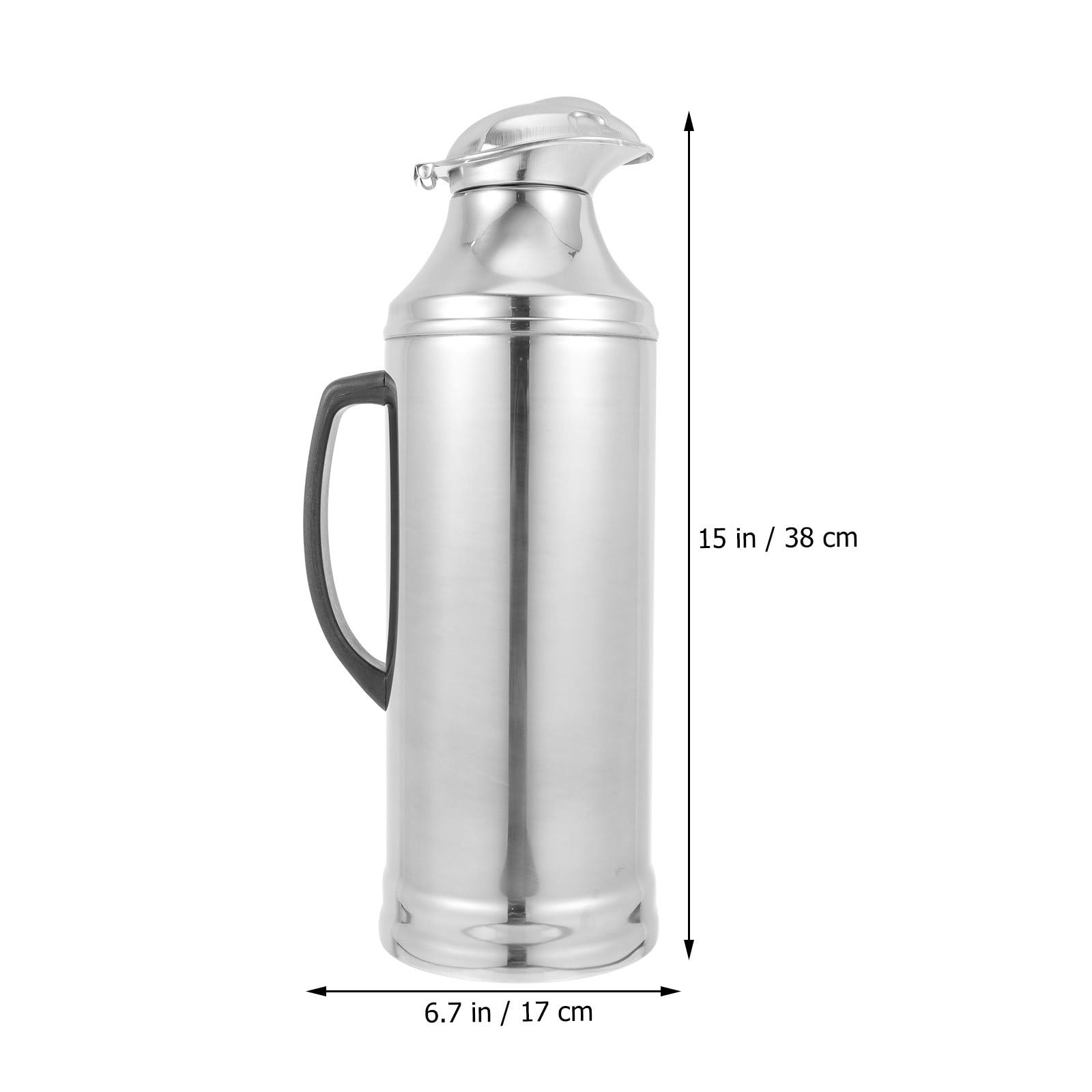 Hemoton 2L Stainless Steel Vacuum Insulated Water Bottle - Double Wall Thermos for Hot & Cold Drinks - Leakproof Travel Flask for Coffee, Tea, Hiking, Camping & Office Use