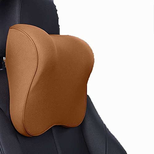 FLJKCT Memory Foam Car Headrest Neck Pillow - Comfortable Travel Pillow for Long Drives, Airplane & Office Use - Ergonomic Support for Neck & Back Pain Relief
