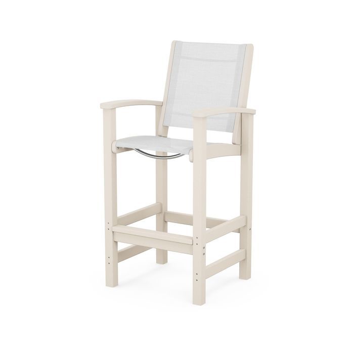 POLYWOOD Coastal Bar Chair - Outdoor & Indoor Bar Stool, Weather-Resistant, Durable, Comfortable - Perfect for Patio, Deck, Kitchen, and Poolside Use
