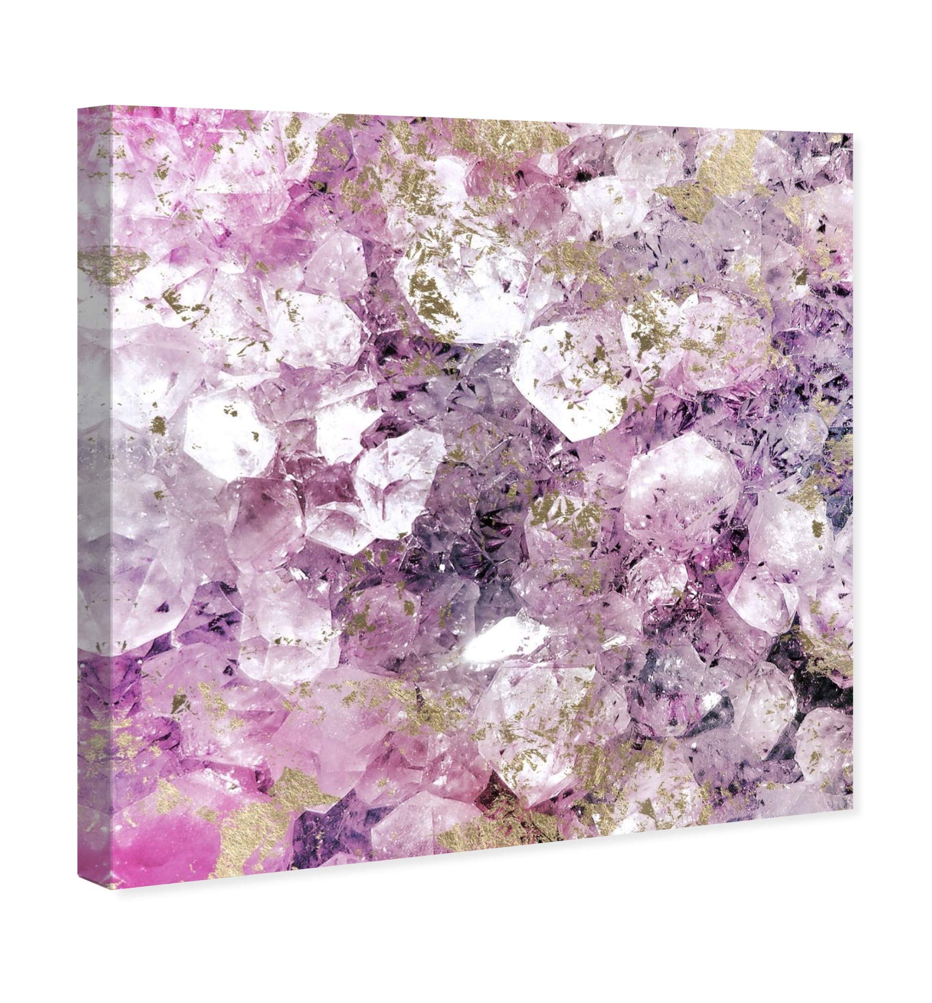 Oliver Gal Artist Co. 'Crystal Romance' Abstract Wall Art Canvas Print - 20x20 Inches, Purple & Gold Home Decor for Living Room, Bedroom & Office