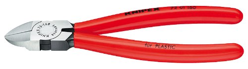 KNIPEX 72 01 160 Diagonal Flush Cutter for Plastics - Professional Precision Cutting Tool for Jewelry Making, Electronics & Model Building (7201160)