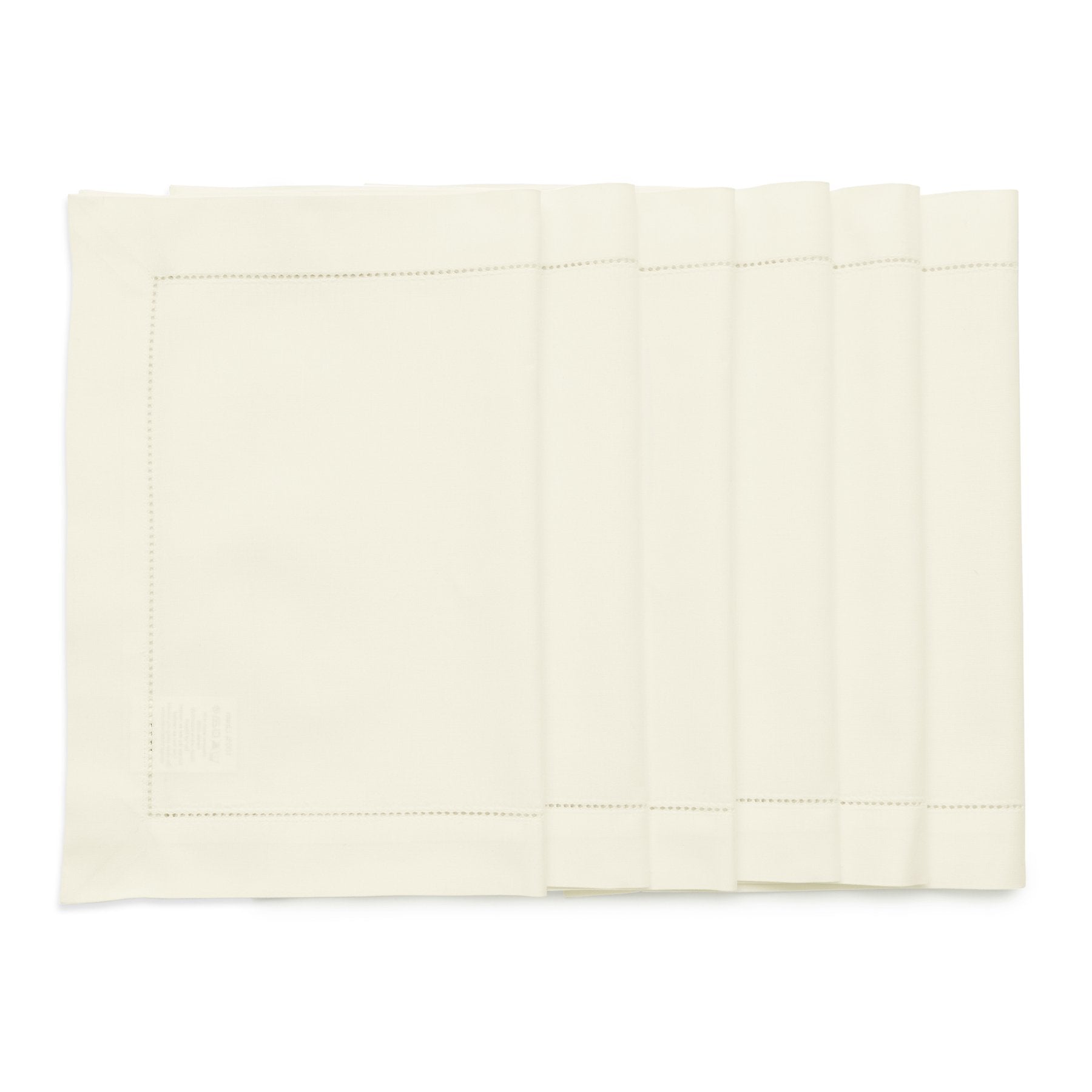 Premium Cotton Linen Hemstitch Placemats Set of 4 - Elegant Table Decor for Dining Room, Kitchen, and Party Settings