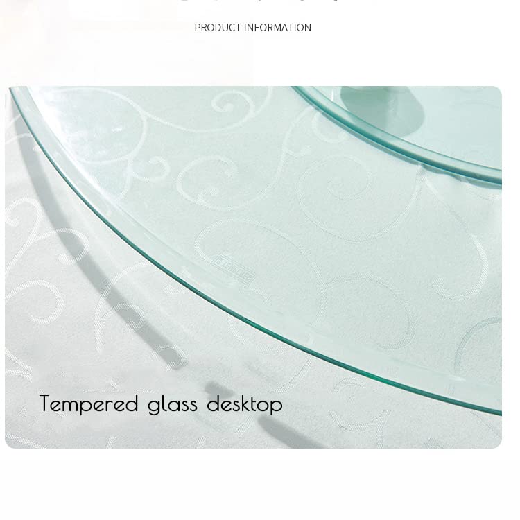 Premium 50cm Tempered Glass Lazy Susan Turntable - Round Rotating Serving Tray with Smooth Aluminum Alloy Bearing for Dining Table, Kitchen Counter, Buffet Display, and Party Serving (dbxue-003)