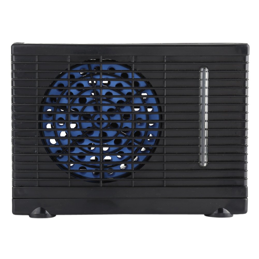 12V Portable Mini Air Conditioner & Evaporative Cooler Fan for Car, Truck, Home, Office & Apartment - Compact Cooling Solution for Travel, Camping & Small Spaces (Black)