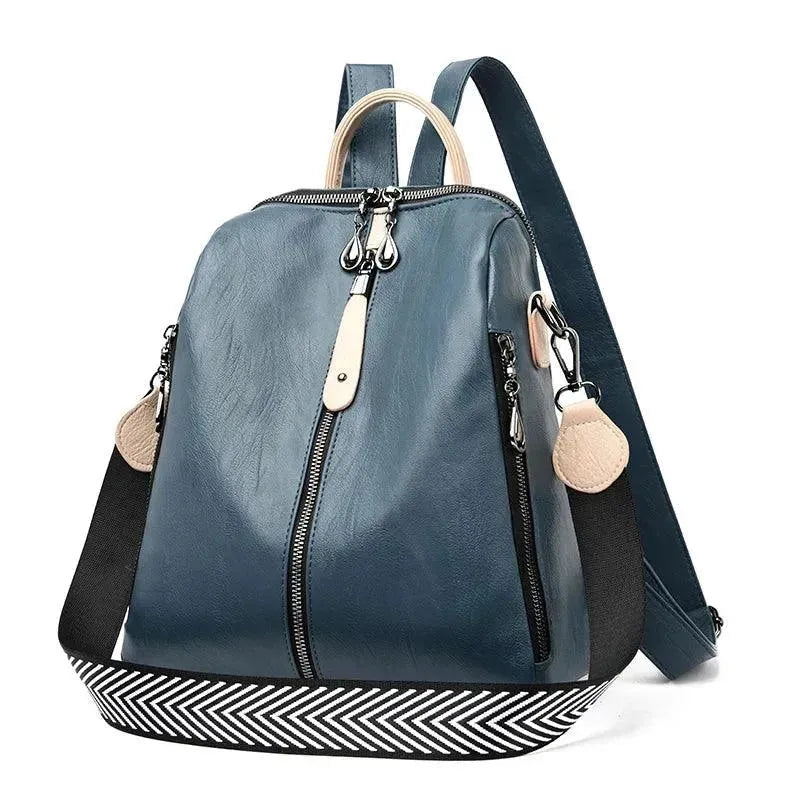 Premium Soft Leather Women's Backpack - Fashionable & Durable Designer Handbag for Work, Travel & Daily Use