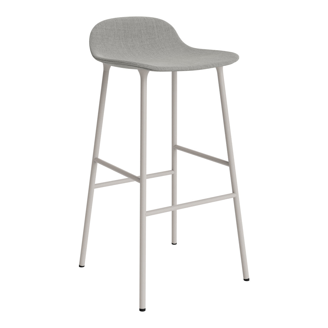 Modern Form Bar Stool with Metal Legs & Upholstered Seat - Perfect for Kitchen Islands, Home Bars & Commercial Use