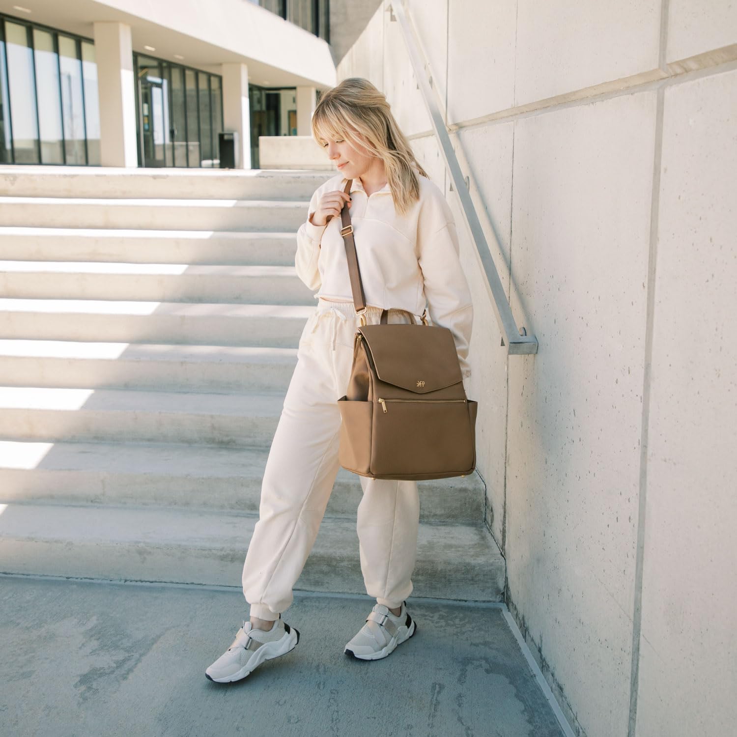 Freshly Picked Classic II Vegan Leather Diaper Backpack - Waterproof Wipeable Design with Detachable Changing Pad (Toffee V2) | Perfect for Baby Essentials, Travel & On-the-Go Parents