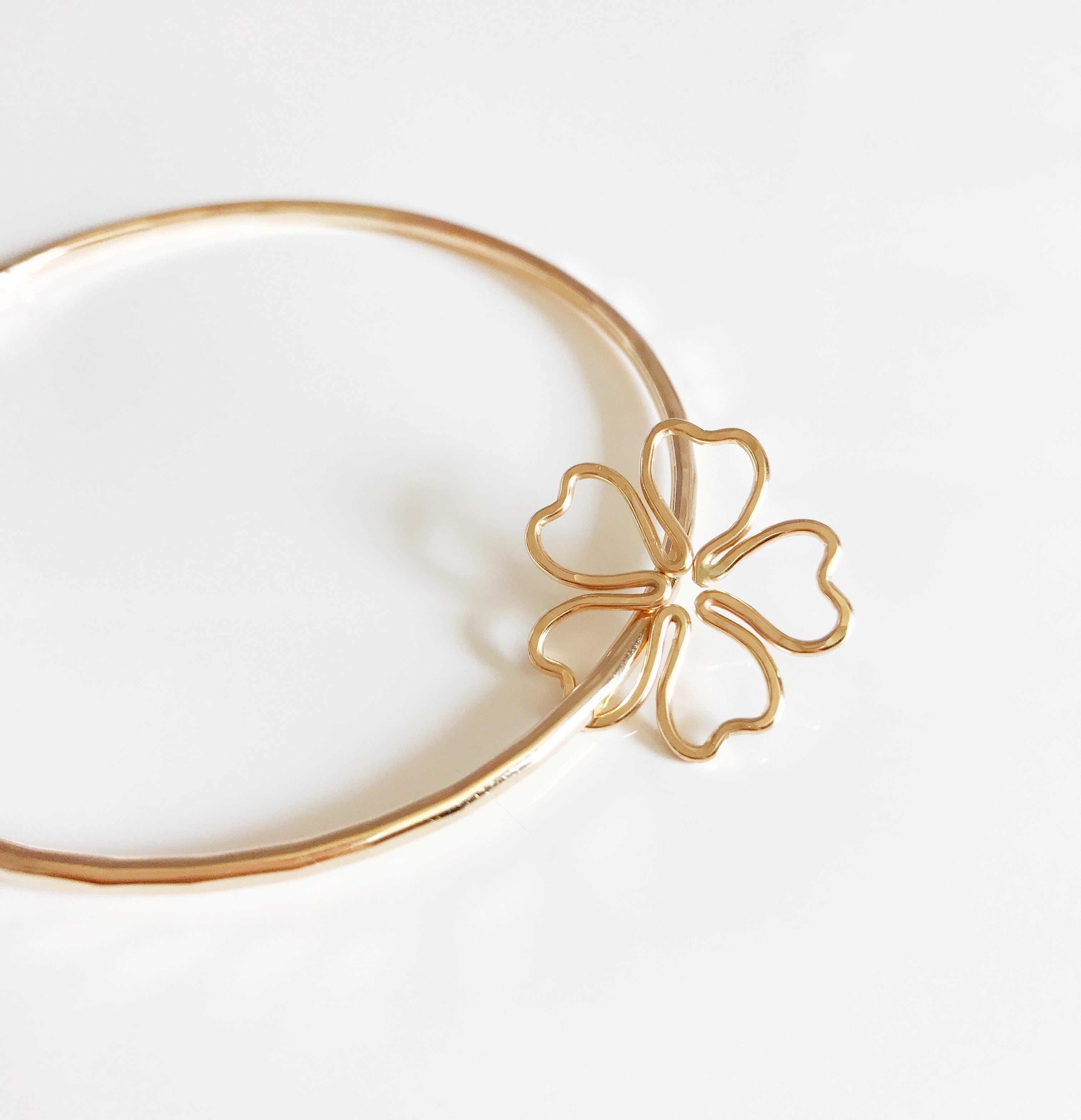 Cherry Blossom Bangle Bracelet (B327) - Elegant Floral Jewelry for Women, Perfect for Spring Weddings, Parties & Everyday Wear