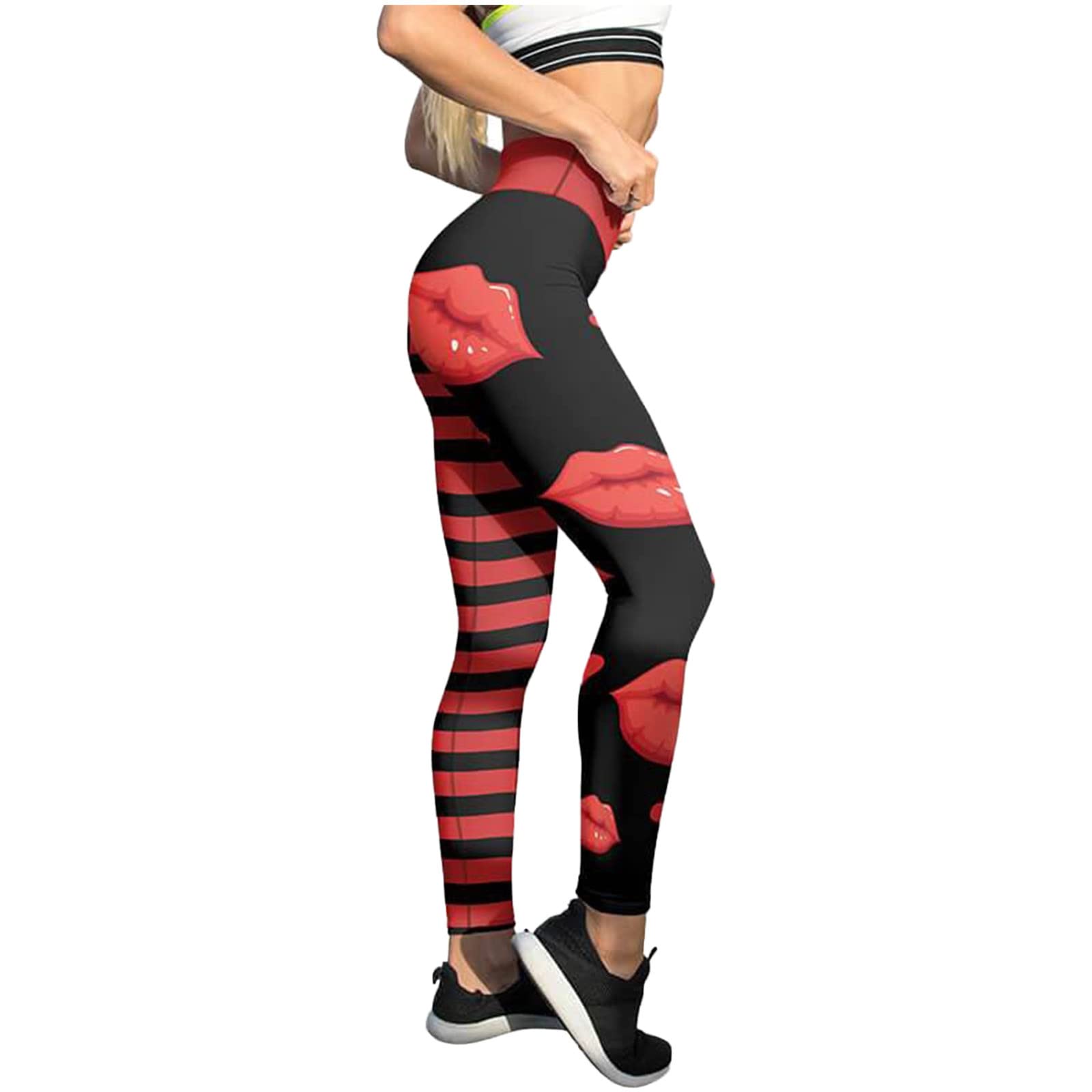 High Waist Butt Lifting Yoga Pants for Women - Tummy Control Workout Leggings with Anti-Cellulite Technology, Comfortable Printed Tight Pants for Gym, Running & Casual Wear